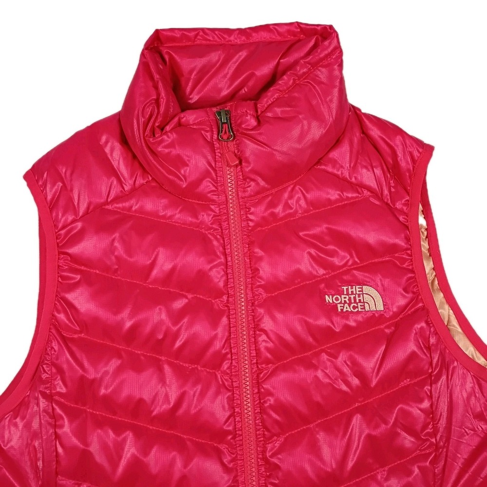 The North Face 550 Puffer Vest Goose Down  Pink Fuscia Full‎ Zip Women's Medium - Picture 2 of 15